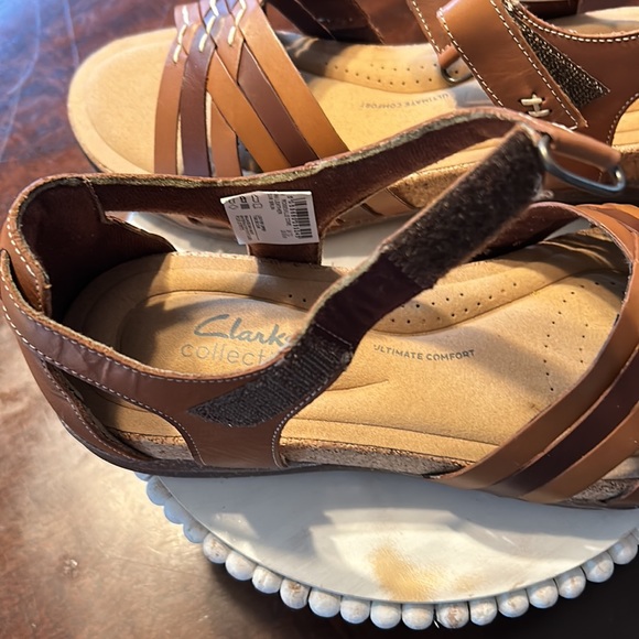 Clarks Collection 9 1/2 M ROSEVILLE COVE Leather Upper New in Box Brown Women’s - Picture 7 of 14